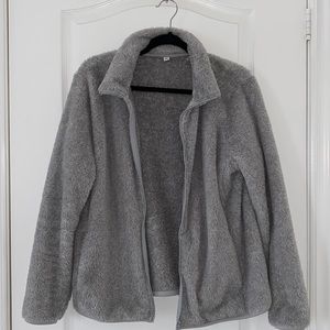 Uniqlo Grey Fleece Zip Up